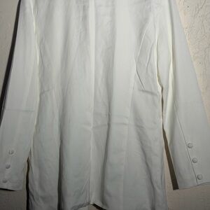 Crisp White Tailored Blazer